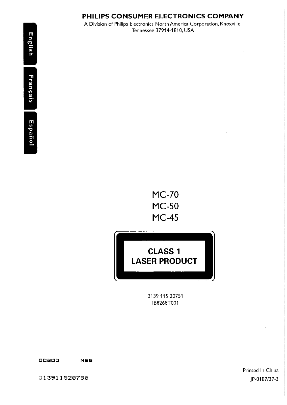 Philips MC5037 User Manual | Page 84 / 84