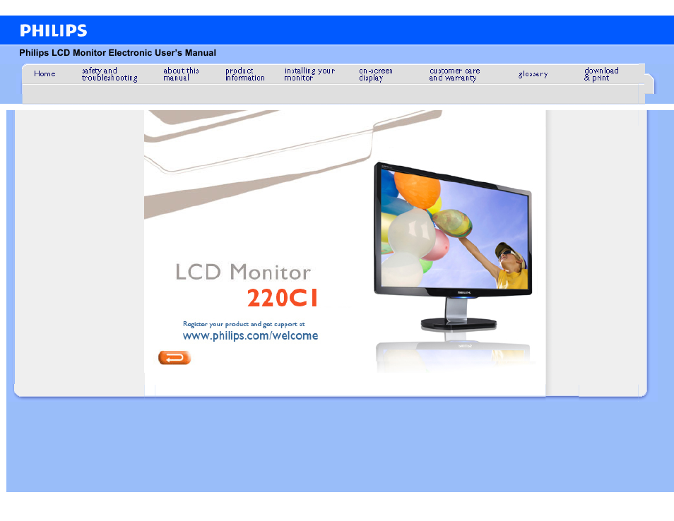 Philips 220C1SW-00 User Manual | 107 pages