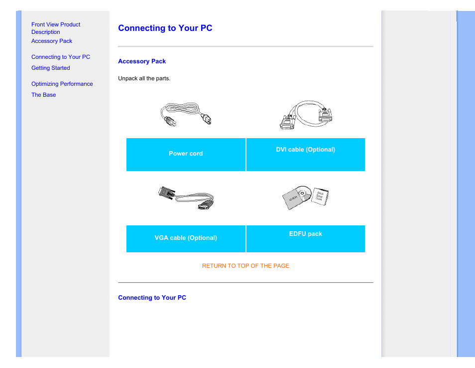 Connecting to your pc | Philips 220C1SW-00 User Manual | Page 63 / 107