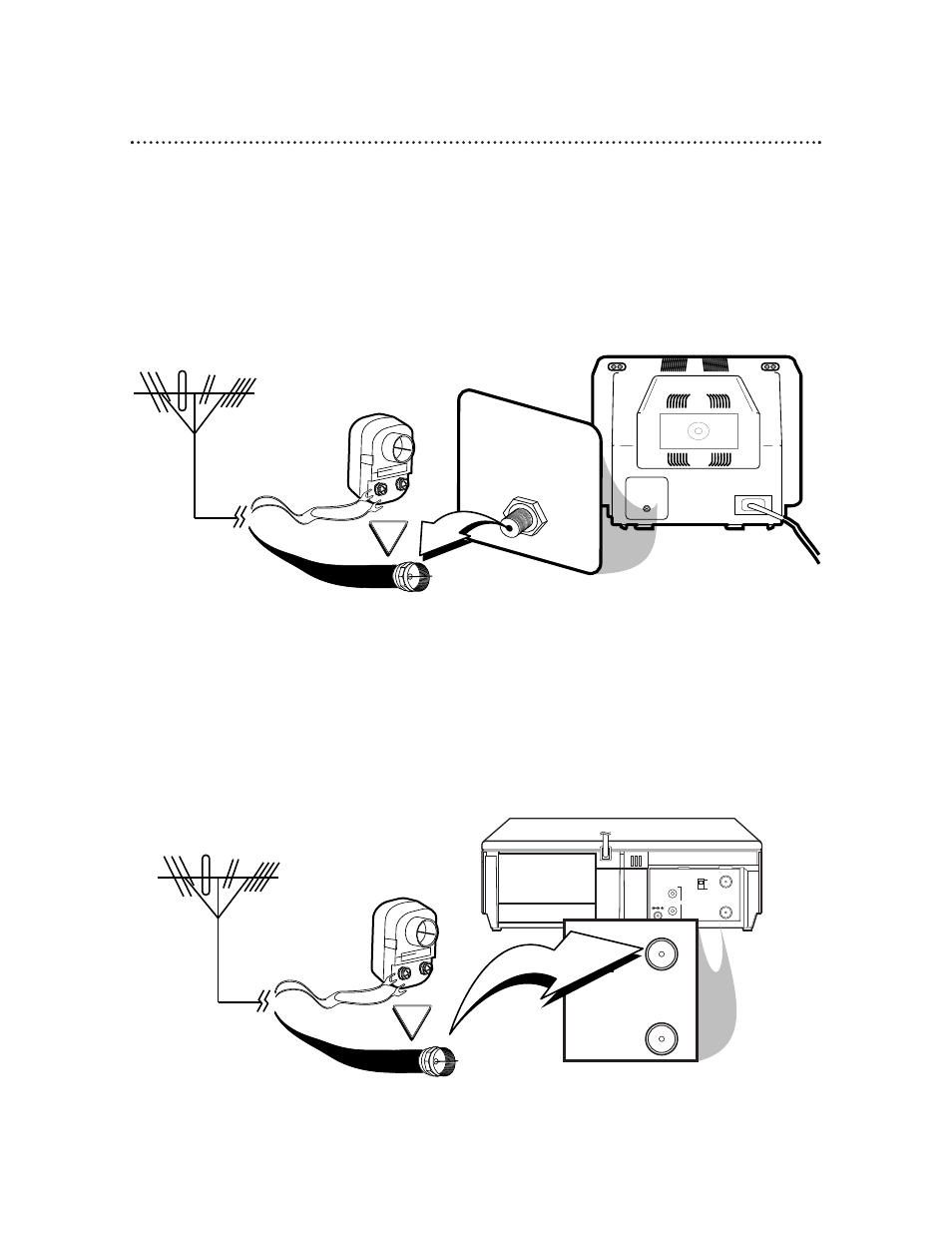 6 hookups without a cable box, Disconnect the antenna or cable from your tv | Philips VP115CAT User Manual | Page 6 / 28