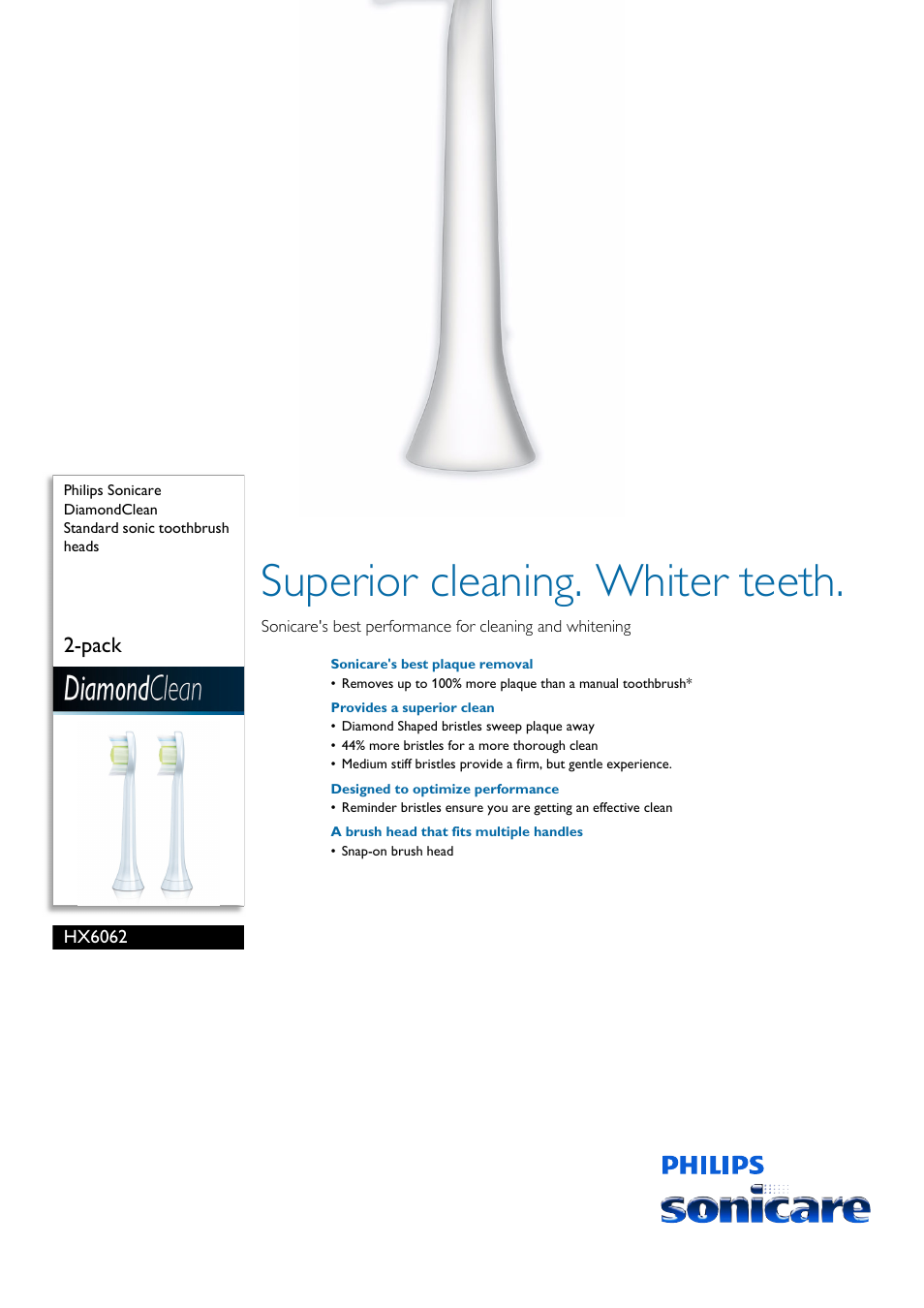 Philips HX6062-62 User Manual | 2 pages