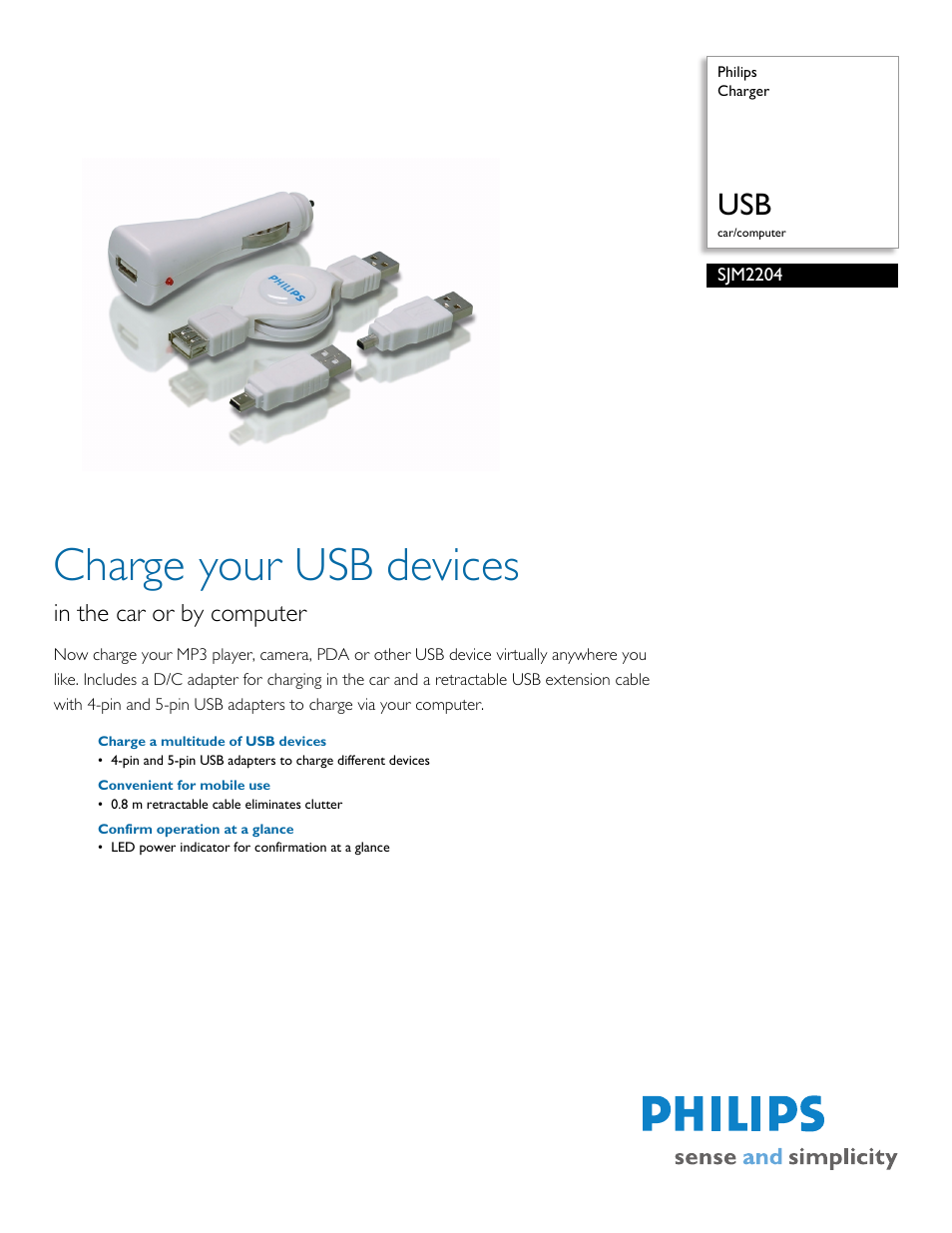 Philips SJM2204-17 User Manual | 2 pages