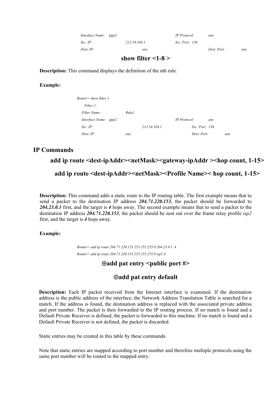 Show filter <1-8 | Atlantis Land Mistral Lan Router ISDN User Manual | Page 24 / 48