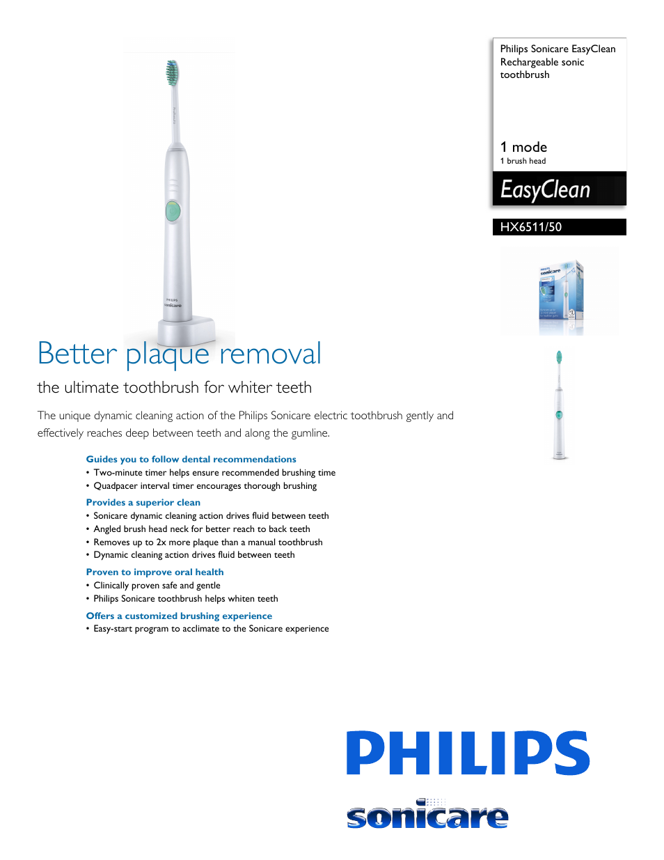 Philips HX6511-50 User Manual | 3 pages