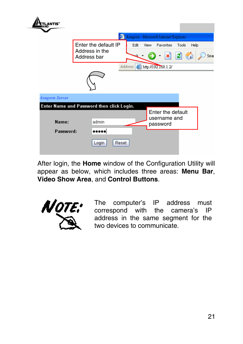 English | Atlantis Land A02-IPCAM2-W54 User Manual | Page 21 / 35