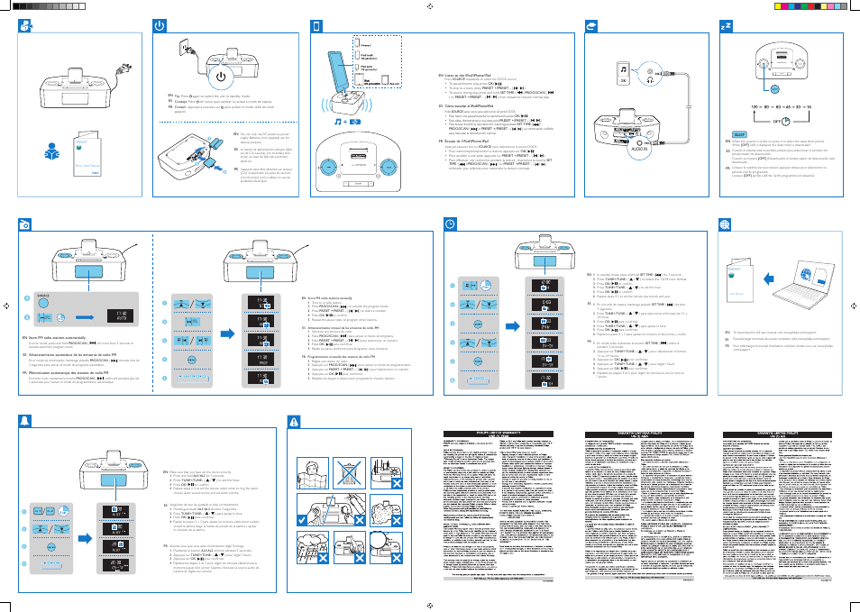 Pre set | Philips AJ7050D-37 User Manual | Page 2 / 2