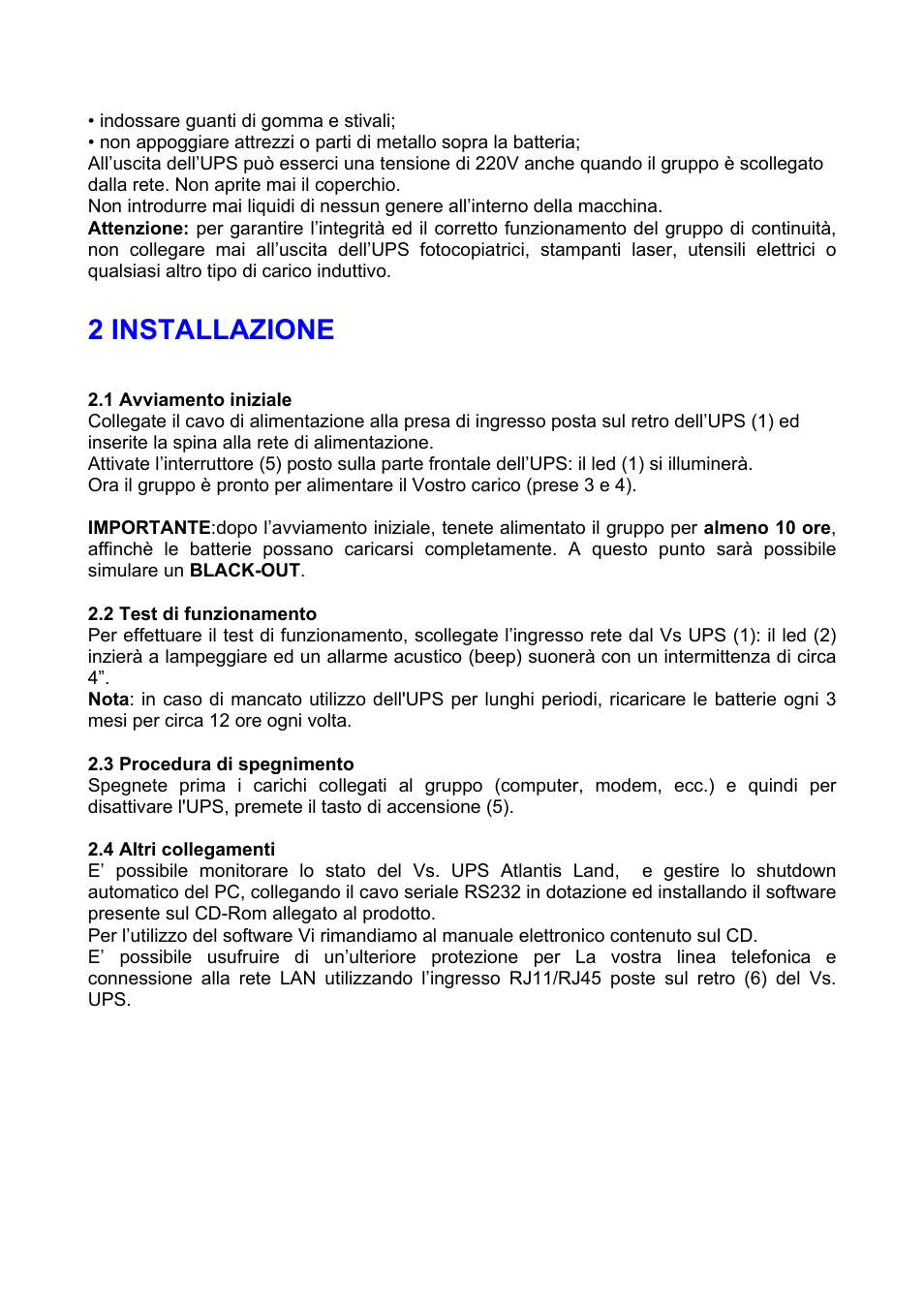 2 installazione | Atlantis Land A03-S801 User Manual | Page 3 / 17