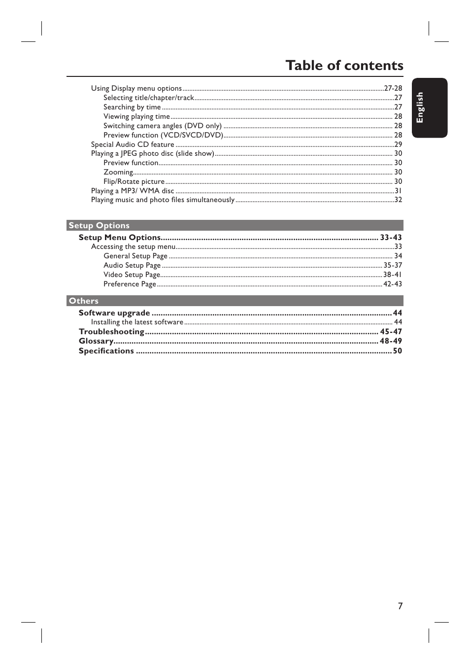 Philips DVP3980-37 User Manual | Page 7 / 51