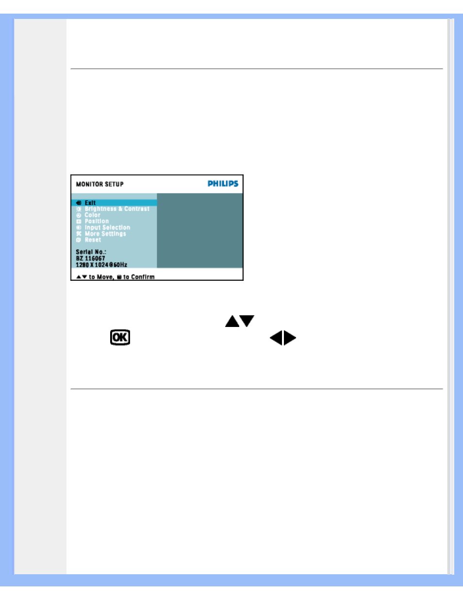 On-screen display | Philips 170P6EB-27 User Manual | Page 21 / 98