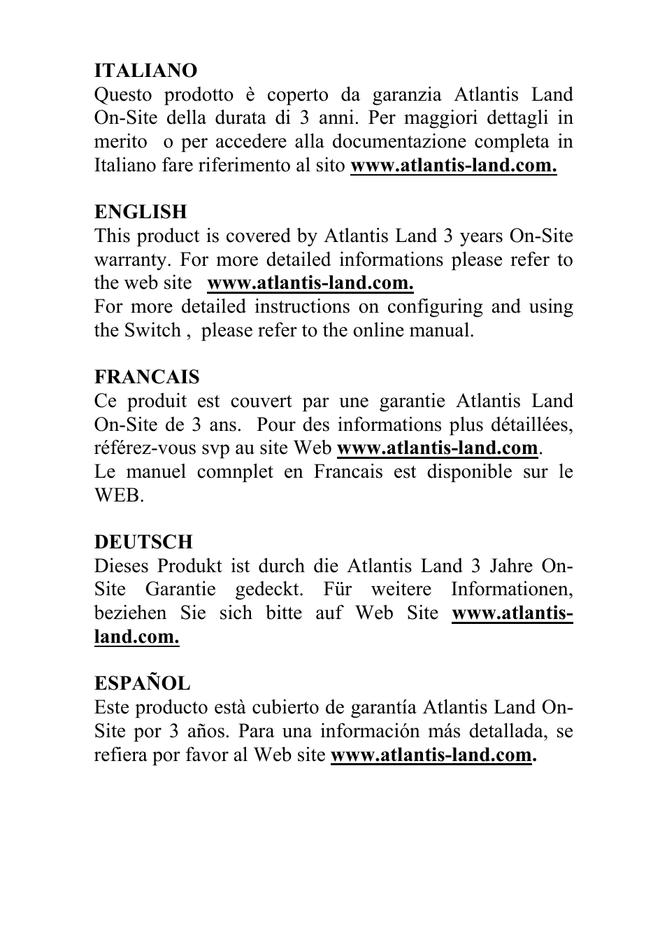 Atlantis A02-F5P User Manual | Page 10 / 10