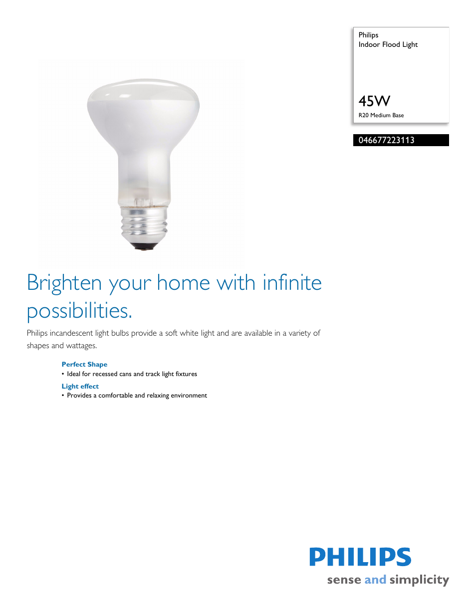 Philips 046677223113 User Manual | 2 pages