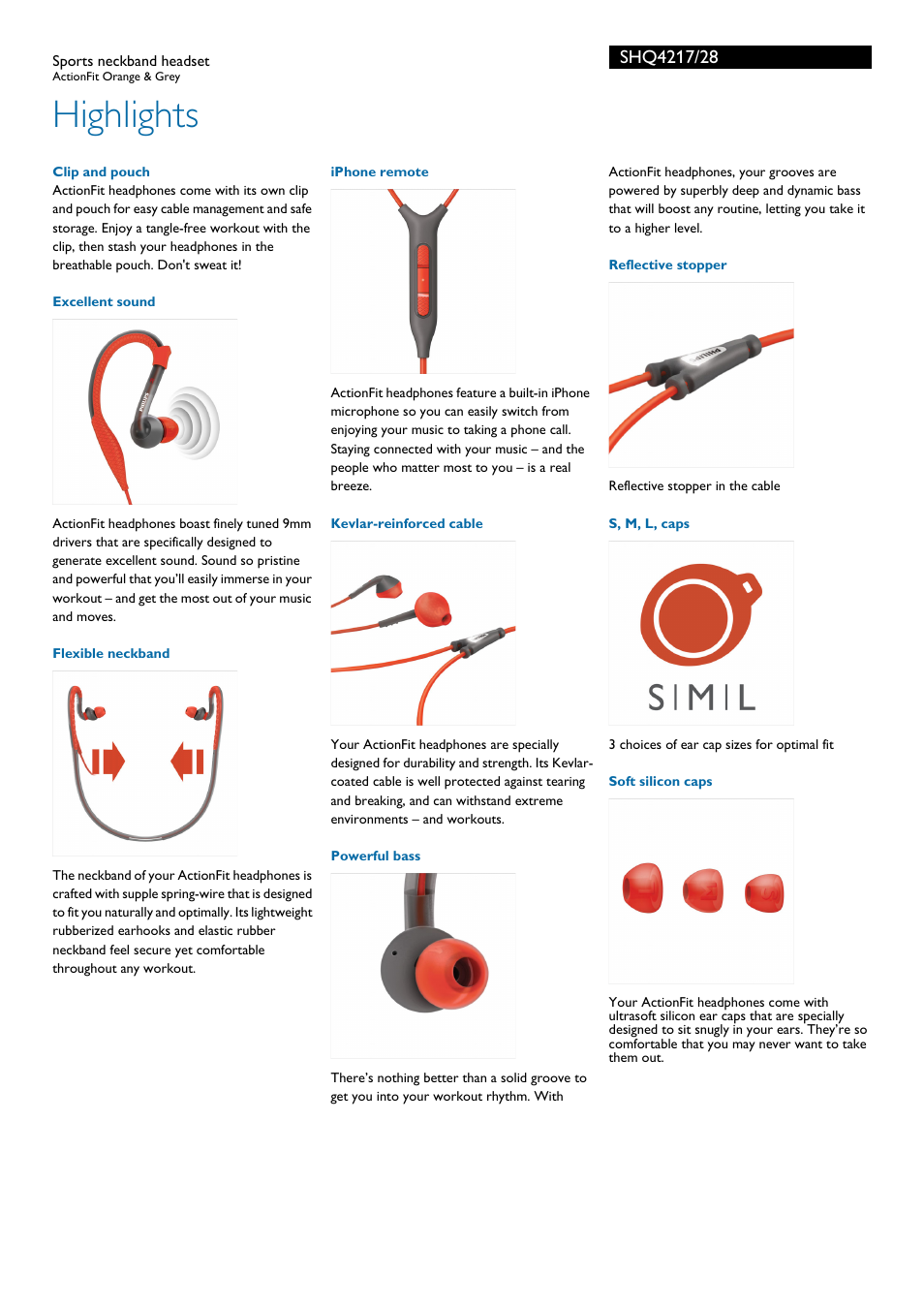 Highlights | Philips SHQ4217-28 User Manual | Page 2 / 3