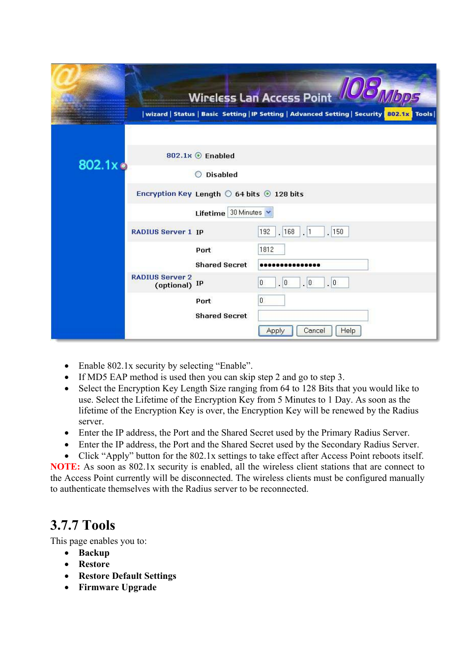 7 tools | Atlantis Land i I-Fly Wireless Access Point User Manual | Page 24 / 42