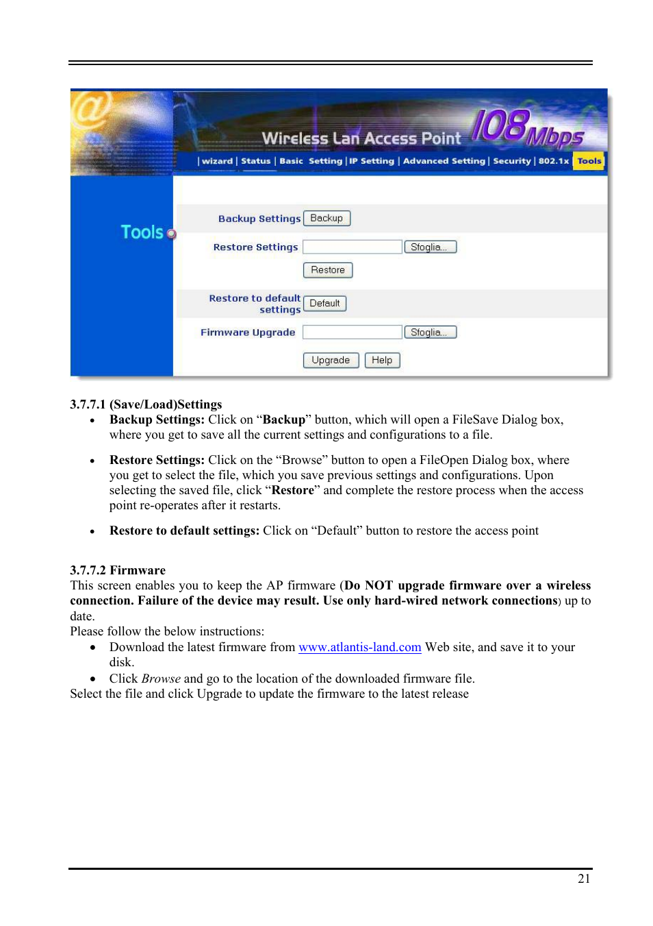 Atlantis Land i I-Fly Wireless Access Point User Manual | Page 25 / 42