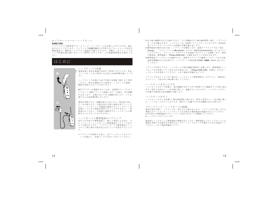 はじめに | Philips SHB1300-97 User Manual | Page 7 / 25