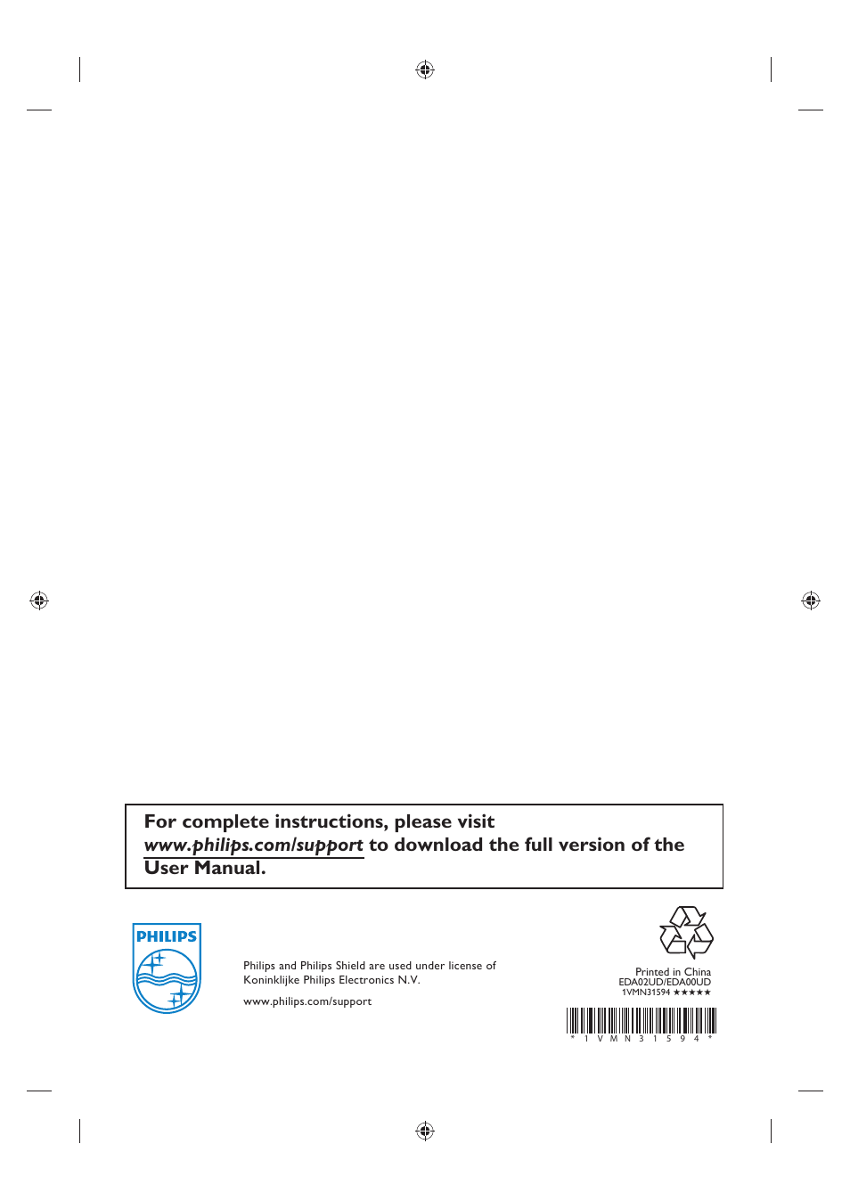 Philips Blu-ray home theater system HTS3106 User Manual | Page 4 / 8