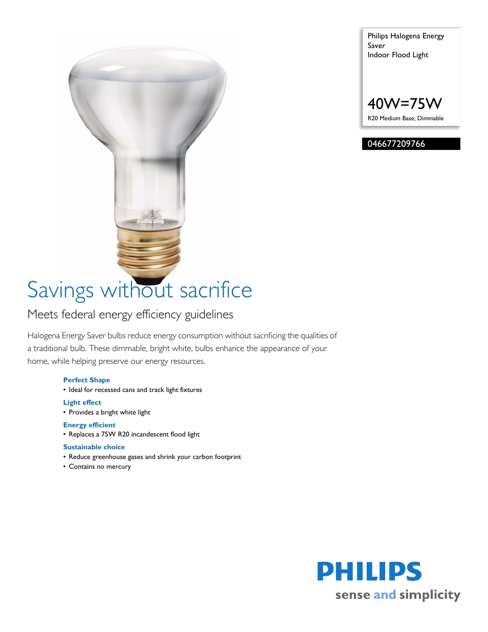 Philips 046677209766 User Manual | 2 pages
