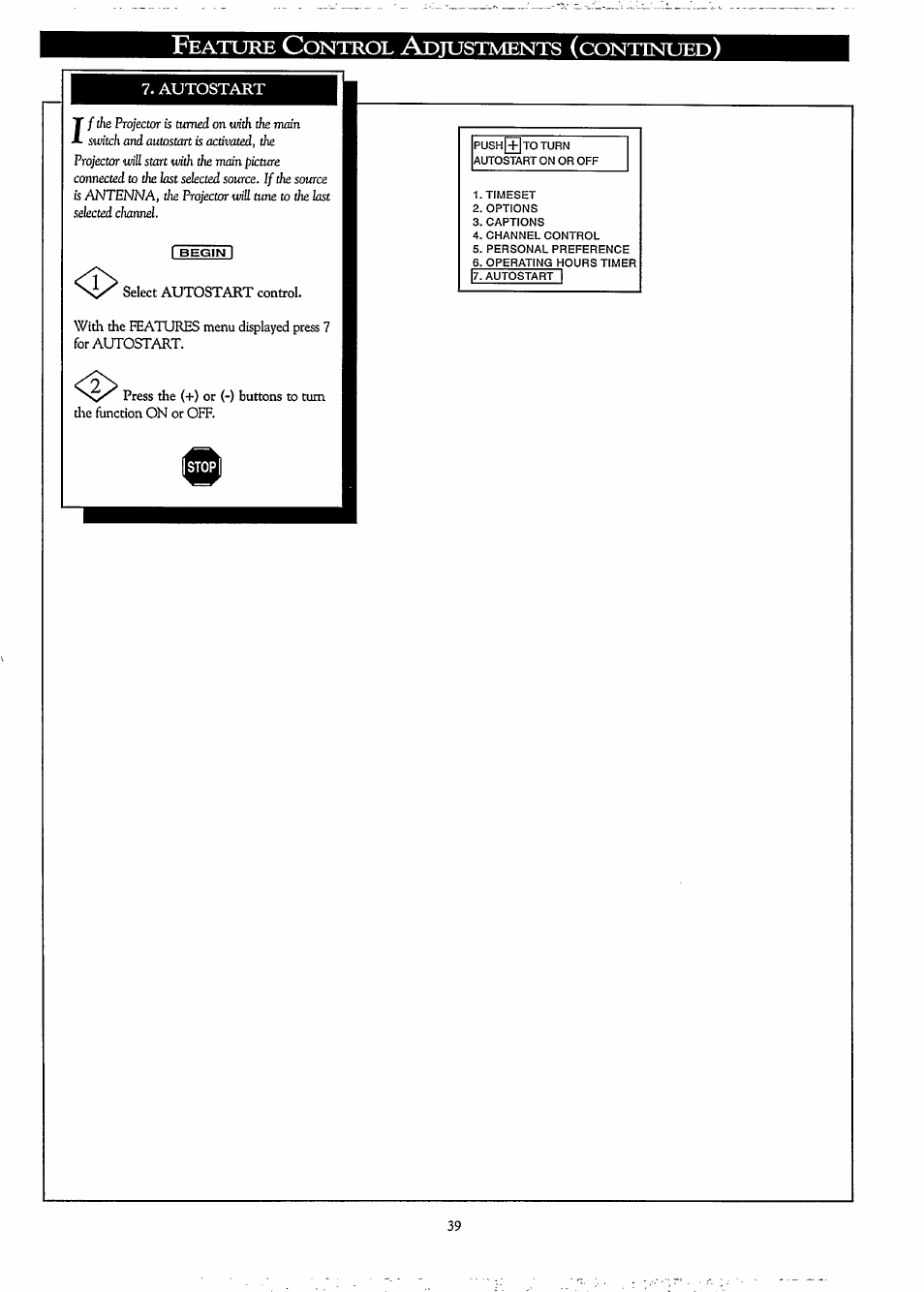 Autostart | Philips LCD PROJECTOR User Manual | Page 39 / 60