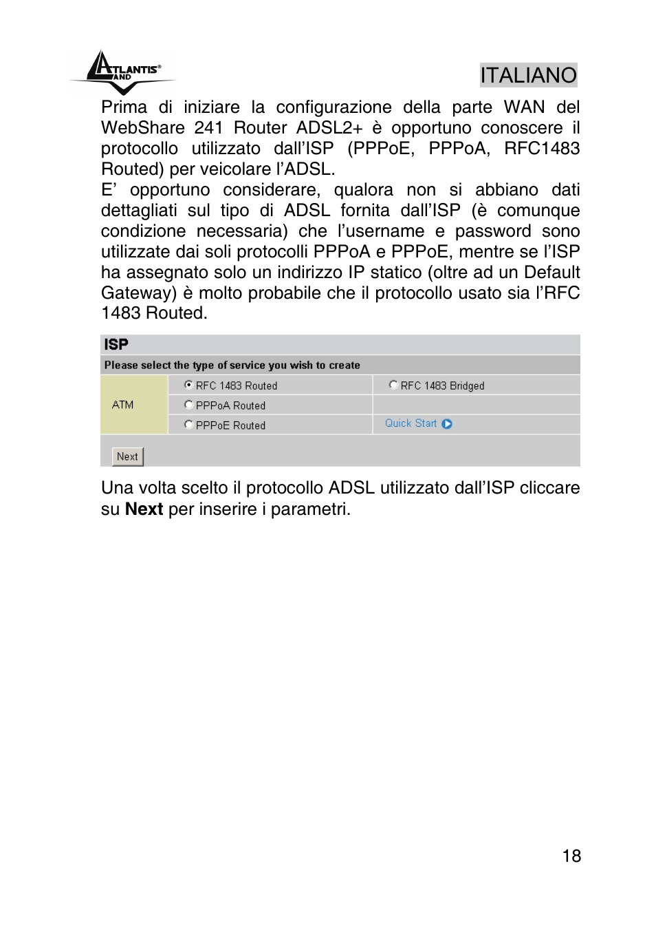 Italiano | Atlantis Land WEBSHARE A02-RA241 User Manual | Page 18 / 78