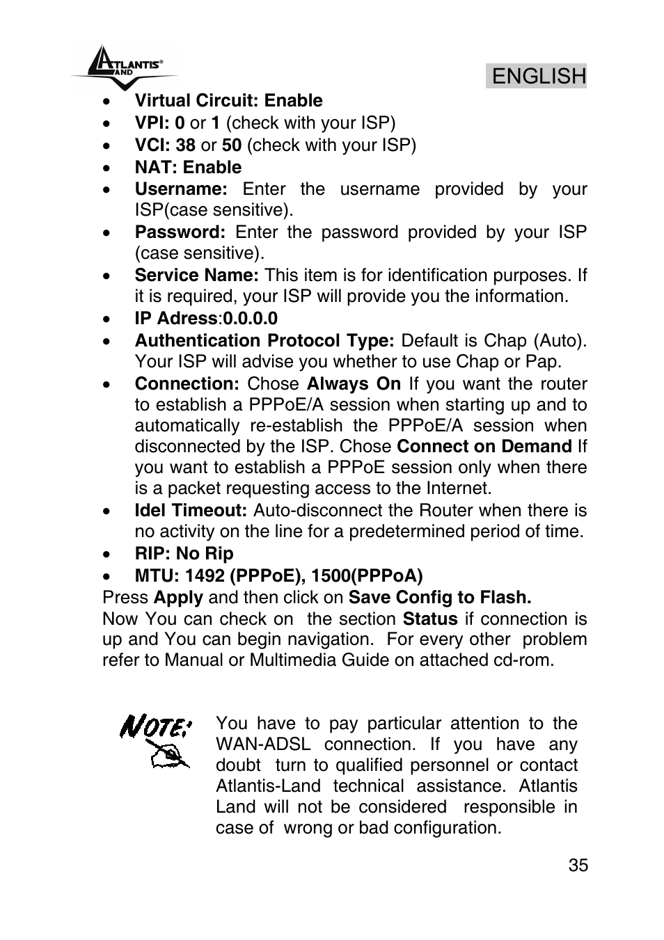 English | Atlantis Land WEBSHARE A02-RA241 User Manual | Page 35 / 78