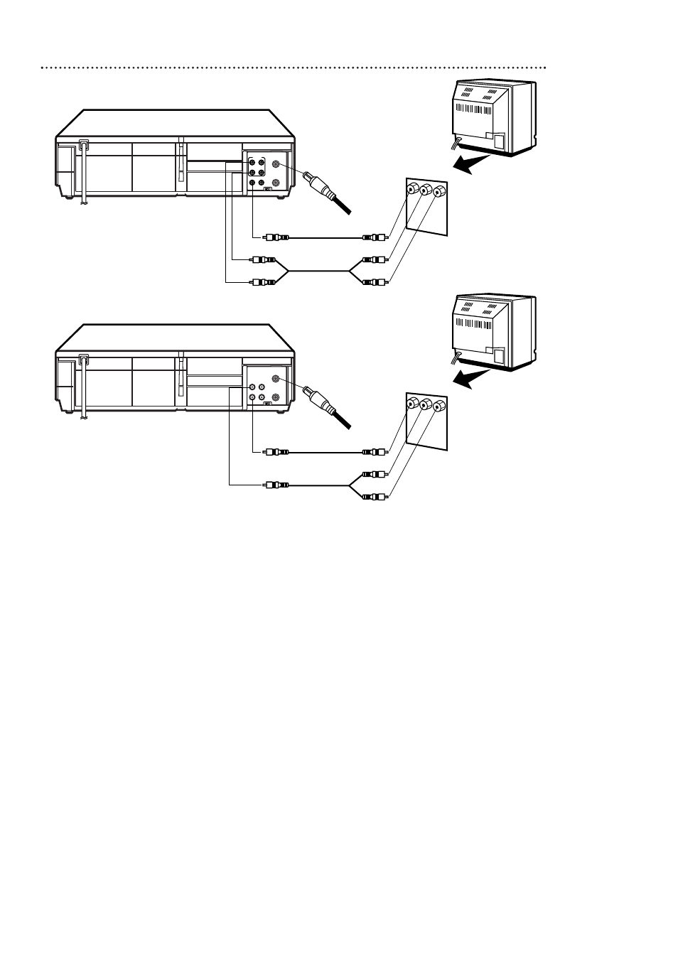 10 hookups with a stereo tv | Philips VRB611AT User Manual | Page 10 / 56