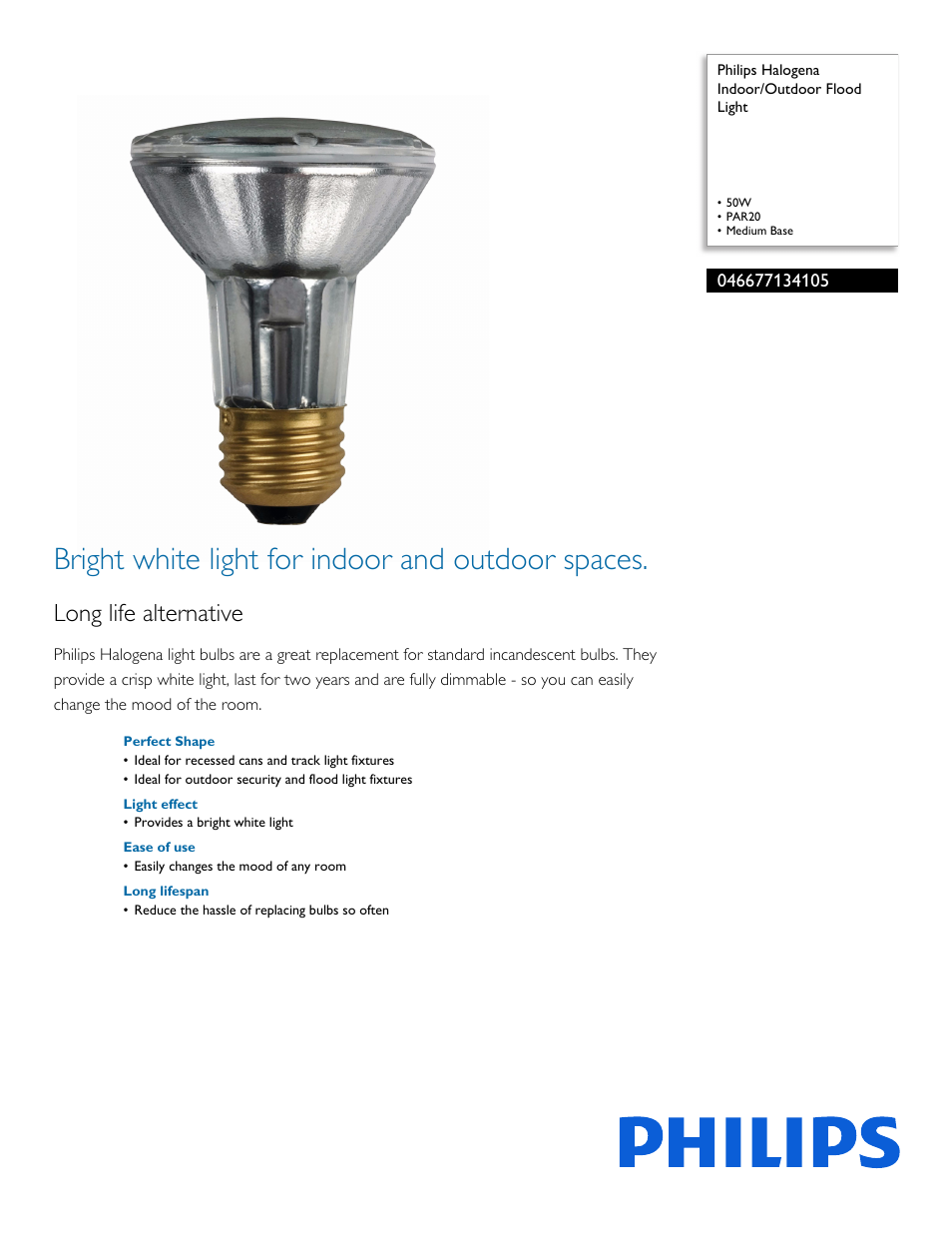 Philips 046677134105 User Manual | 2 pages