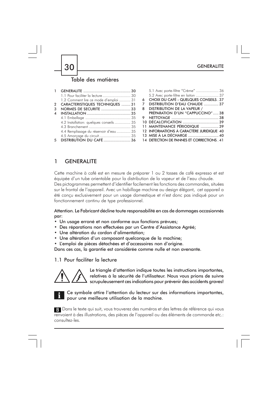 Philips SAECO GRAN CREMA DE LUXE CUL SIL SIN010 User Manual | Page 30 / 92