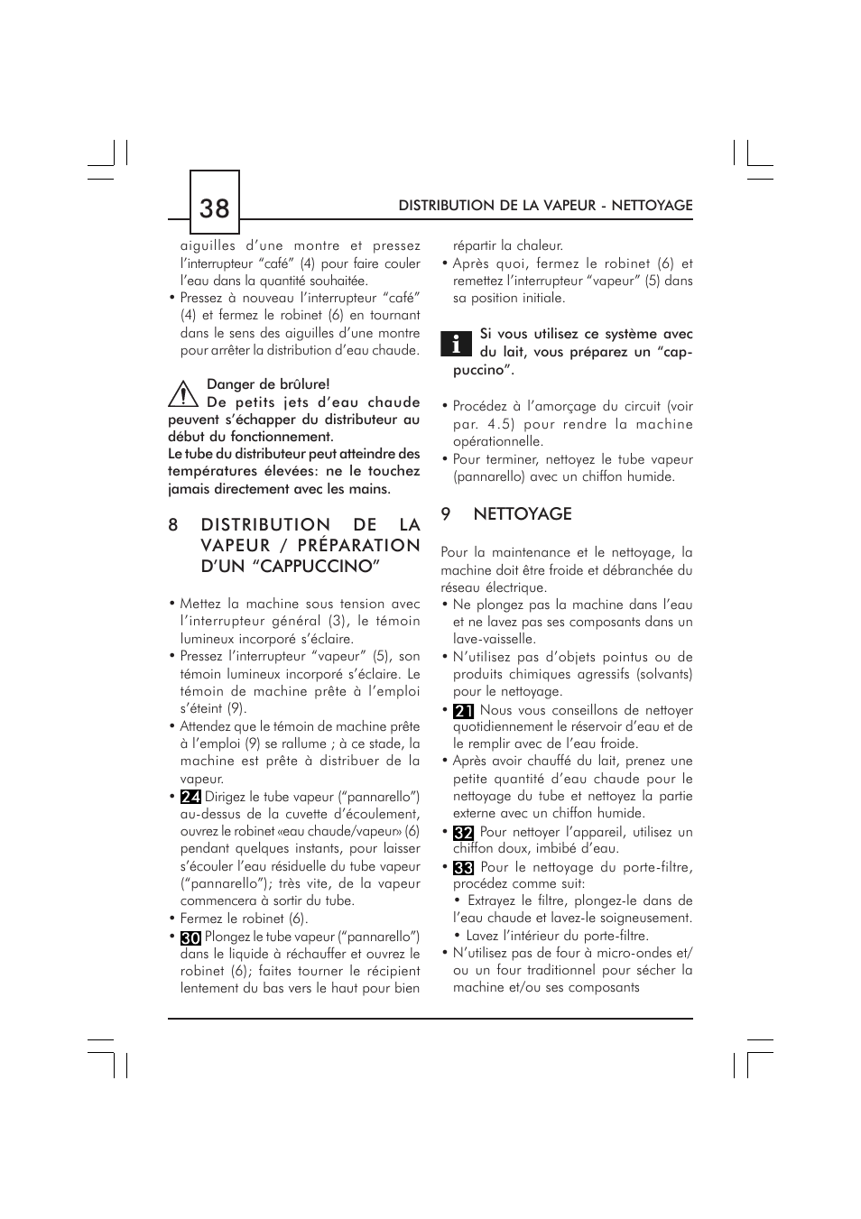 Philips SAECO GRAN CREMA DE LUXE CUL SIL SIN010 User Manual | Page 38 / 92