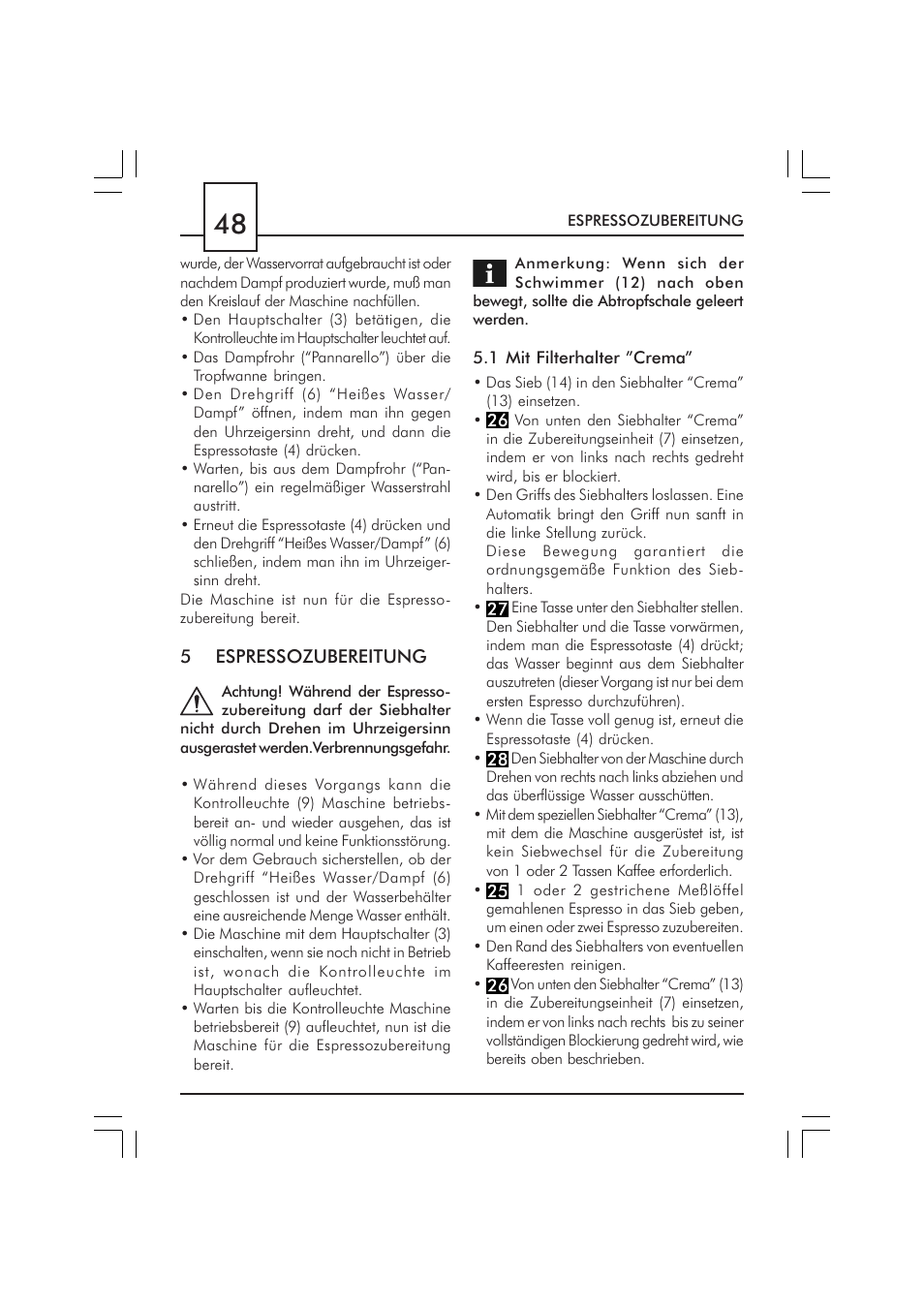 Philips SAECO GRAN CREMA DE LUXE CUL SIL SIN010 User Manual | Page 48 / 92