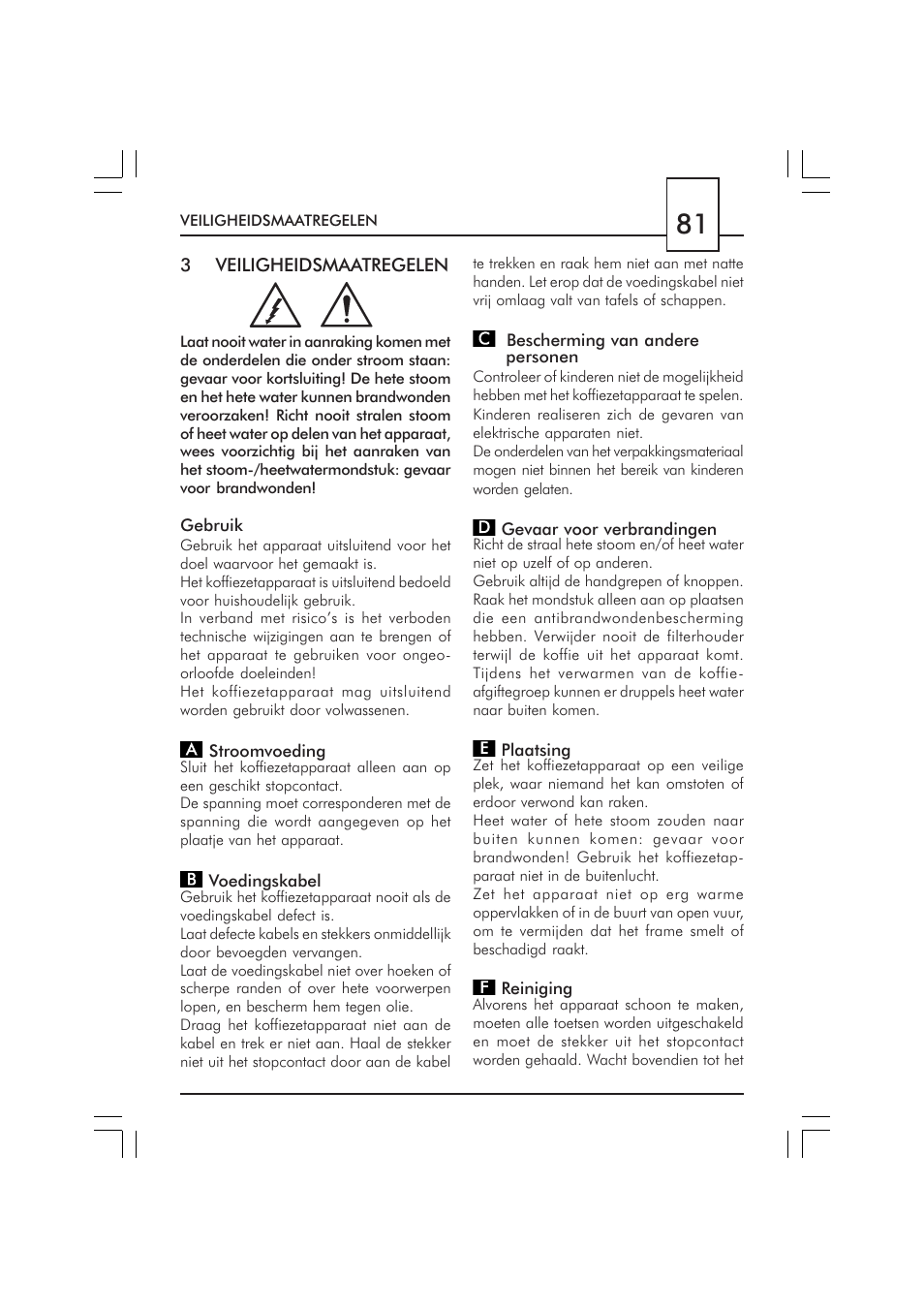 Philips SAECO GRAN CREMA DE LUXE CUL SIL SIN010 User Manual | Page 81 / 92