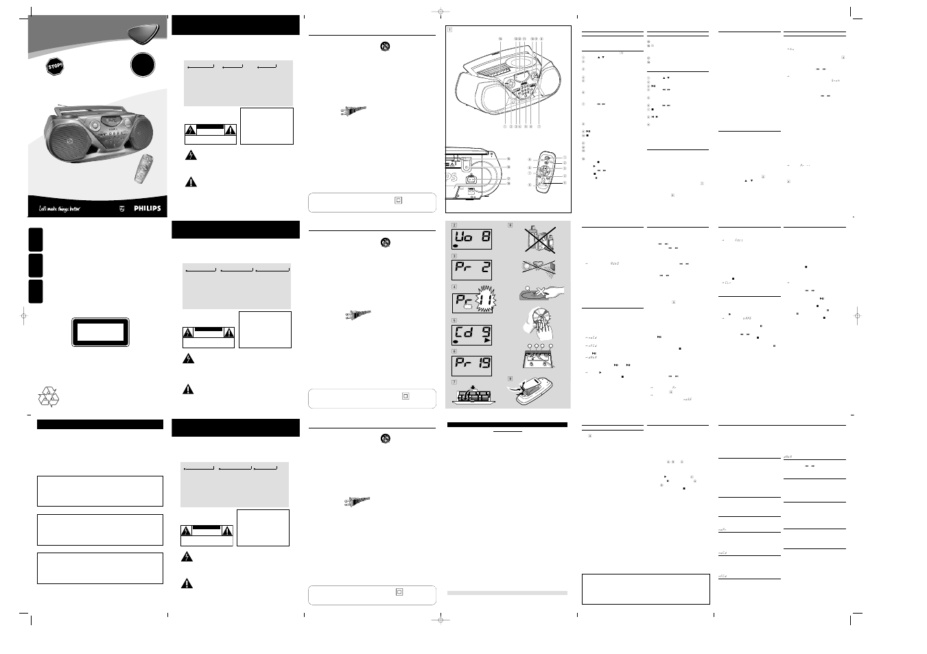 Philips AZ1515-17 User Manual | 10 pages