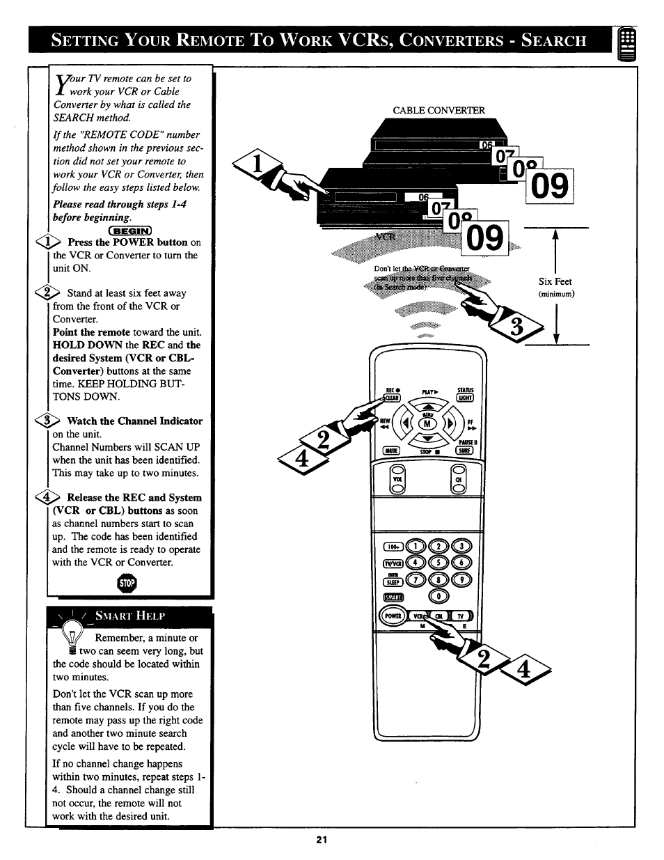 Etting, Emote, Onverters | Earch <i | Philips TS2768C User Manual | Page 21 / 28