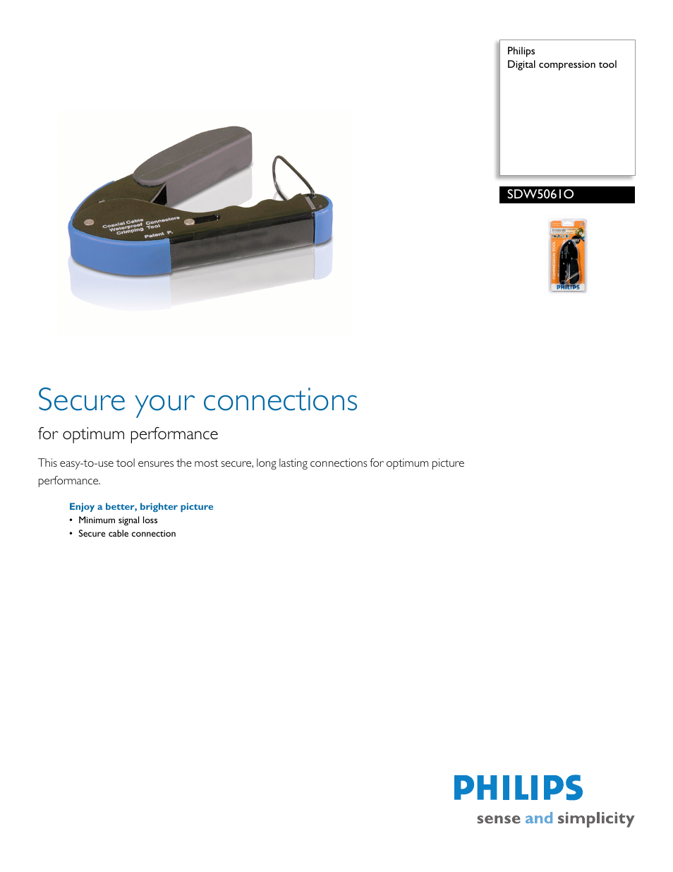 Philips SDW5061O-17 User Manual | 2 pages