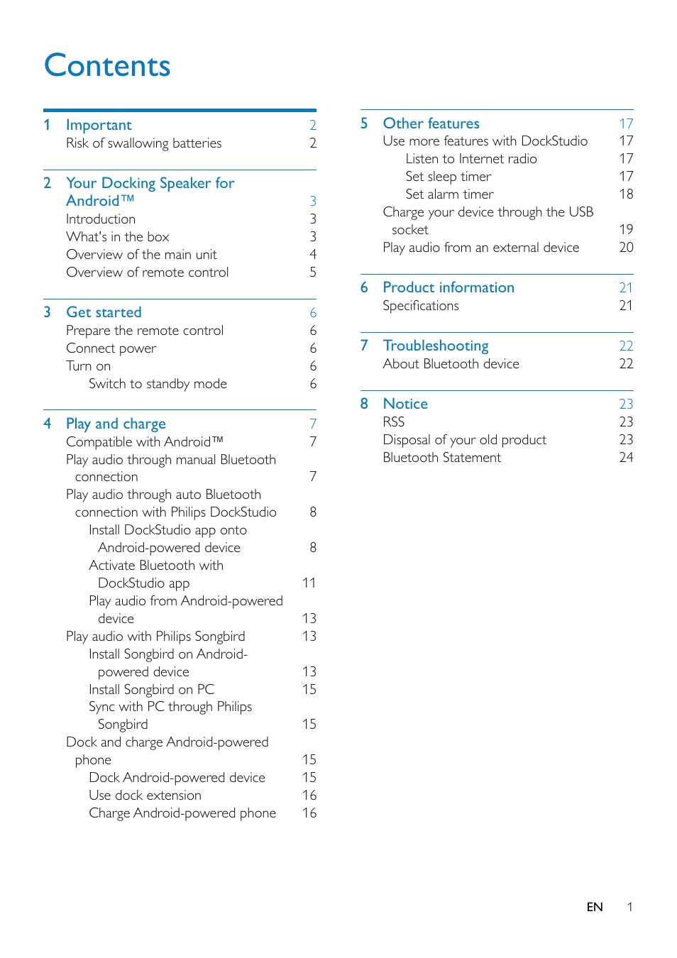 Philips AS851-37 User Manual | Page 2 / 26