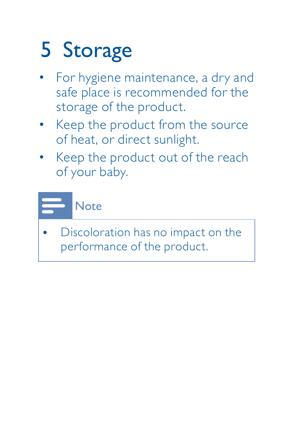 5 storage | Philips AVENT Toddler mealtime set 6m+ SCF716-00 BPA-Free User Manual | Page 8 / 18