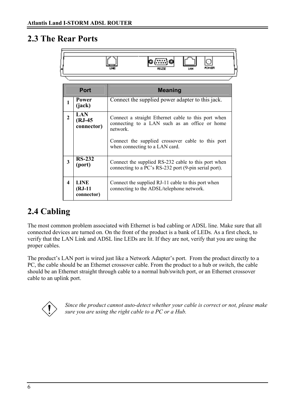 3 the rear ports, 4 cabling | Atlantis Land A02-RA ME01 User Manual | Page 12 / 59