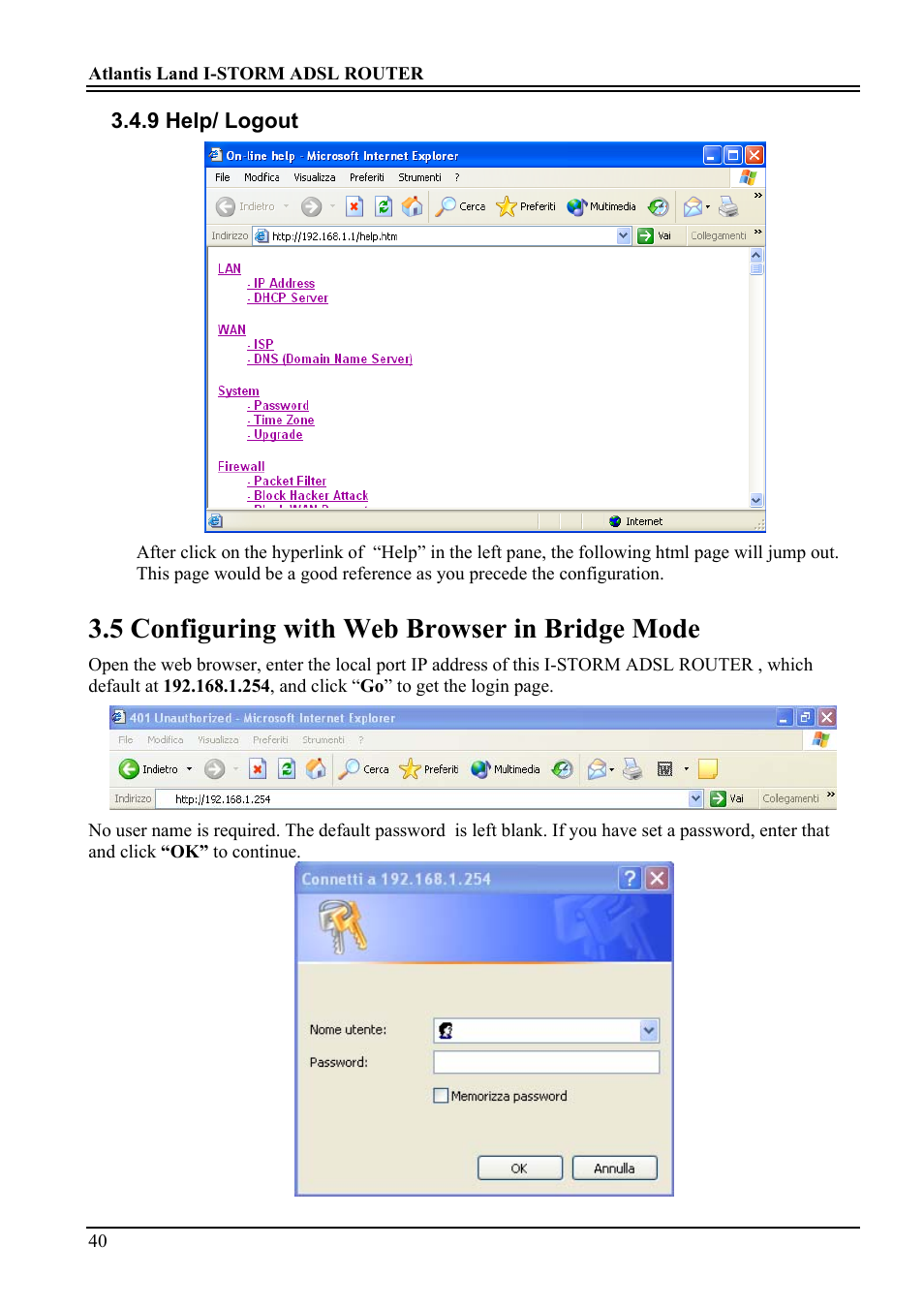 5 configuring with web browser in bridge mode | Atlantis Land A02-RA ME01 User Manual | Page 46 / 59