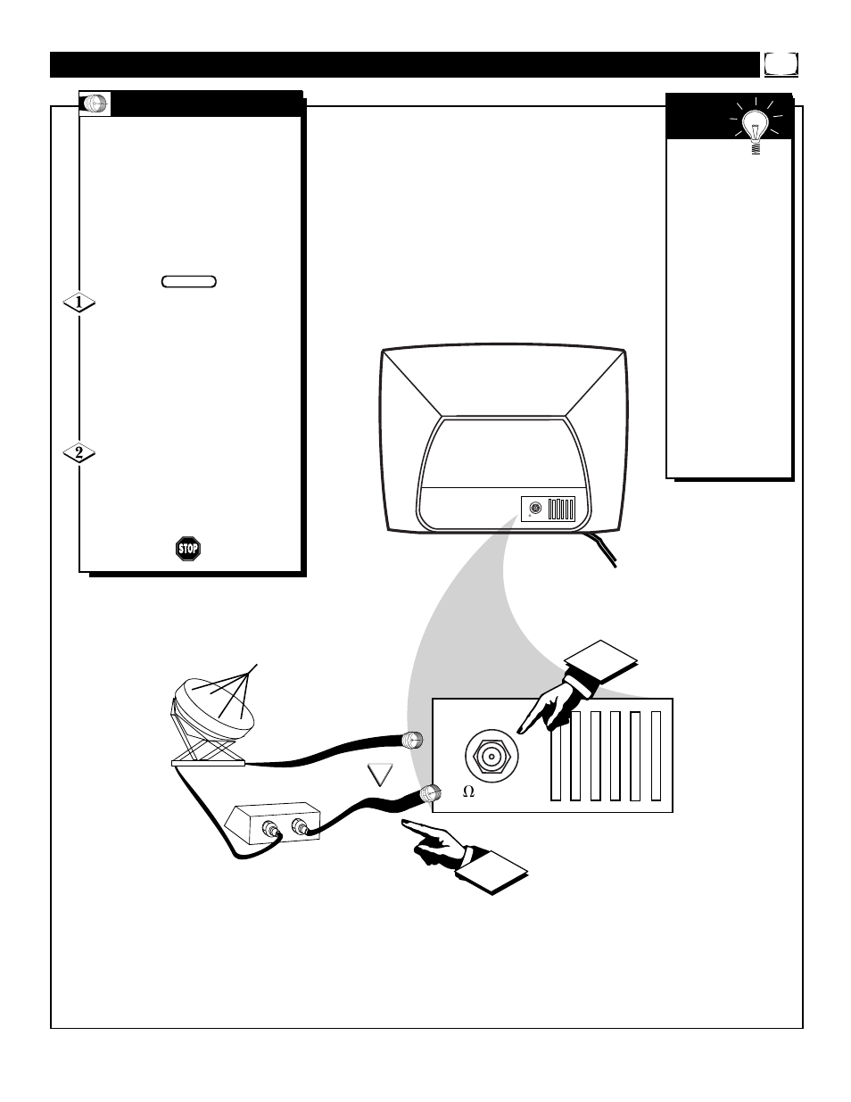 Tv s, Asic, Able | Ignal, Onnection | Philips PR1906C User Manual | Page 5 / 28