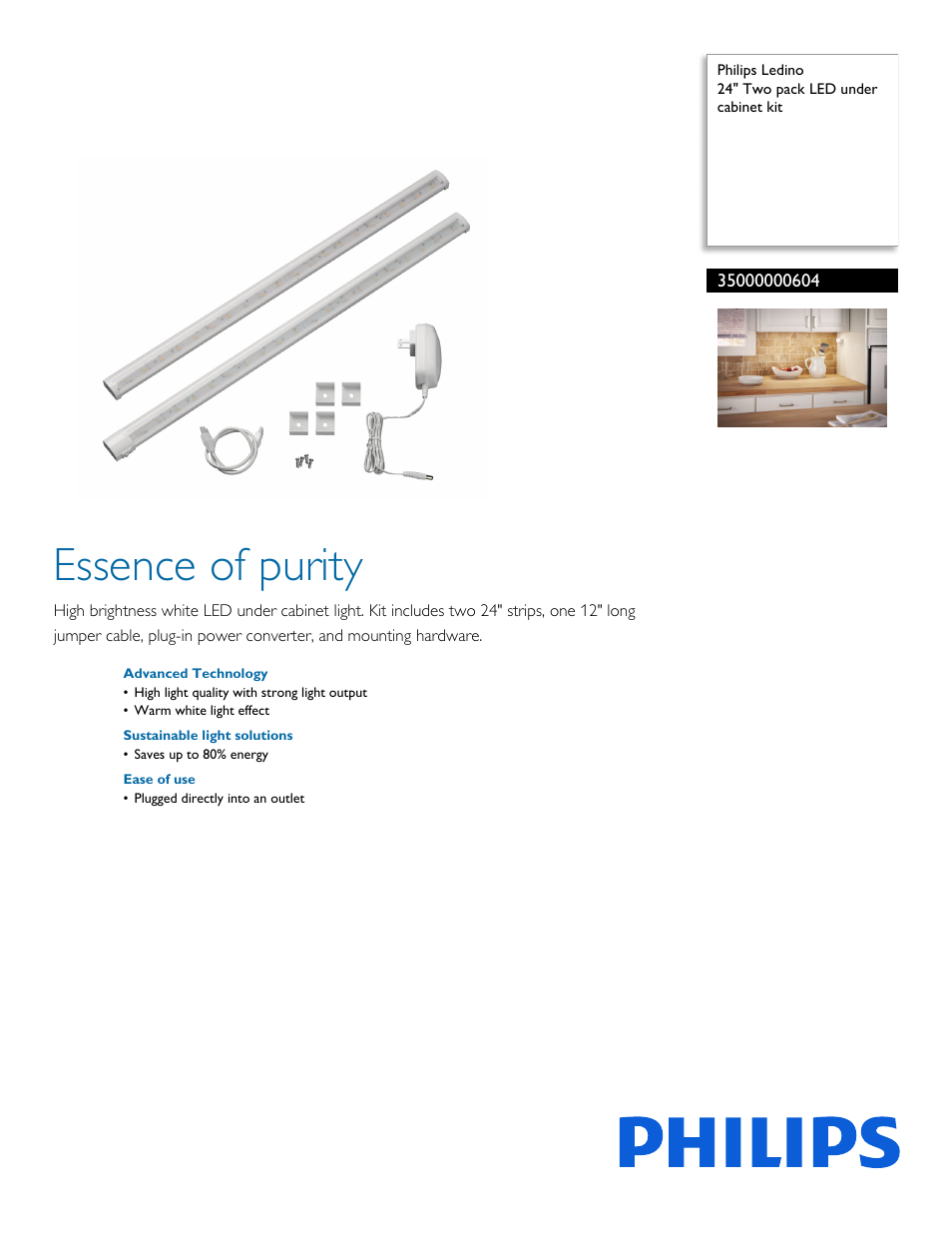 Philips 35000000604 User Manual | 2 pages