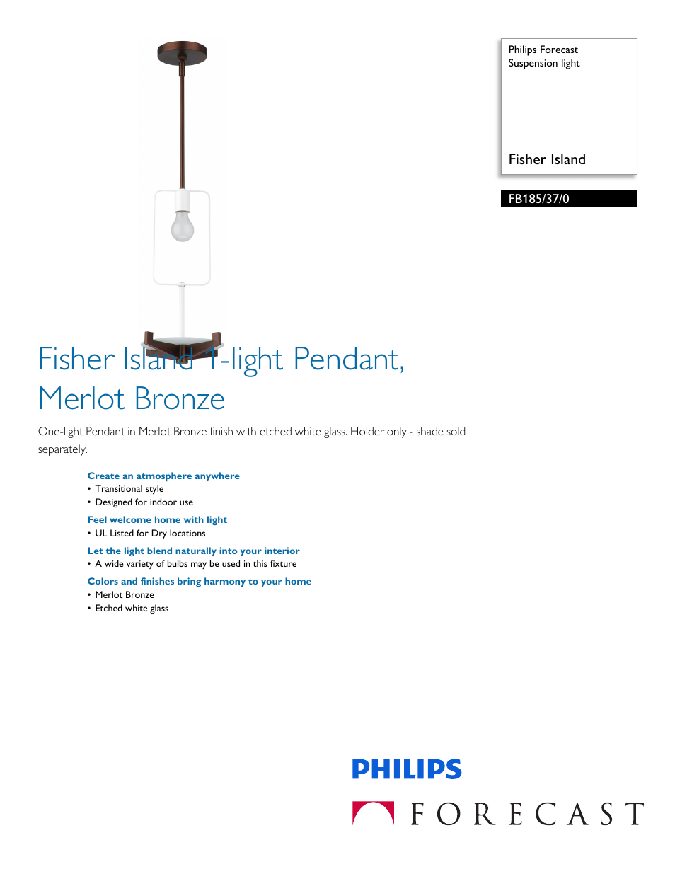 Philips FB185370 User Manual | 2 pages