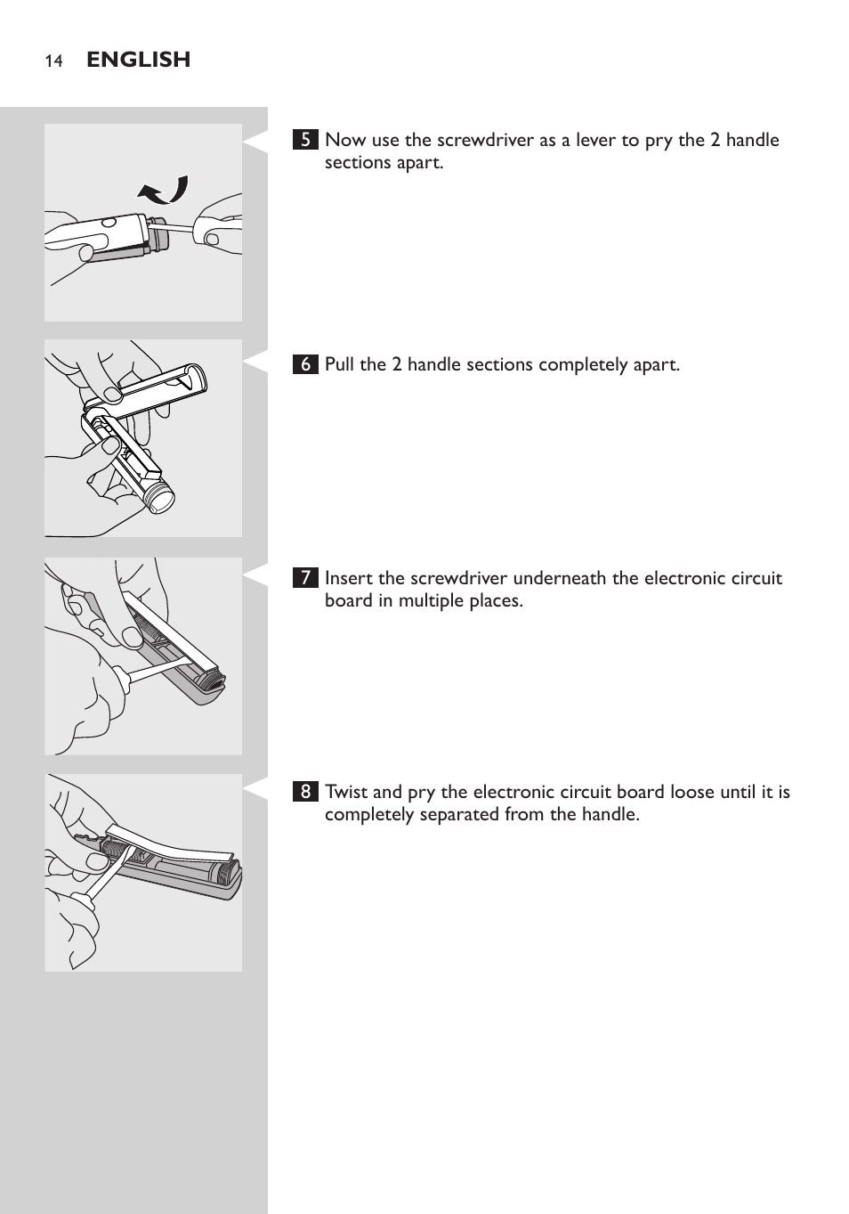 Philips Sonicare Elite Rechargeable toothbrush with 2 modes HX5910 2 modes 3 brush heads 2 travel cases User Manual | Page 14 / 20