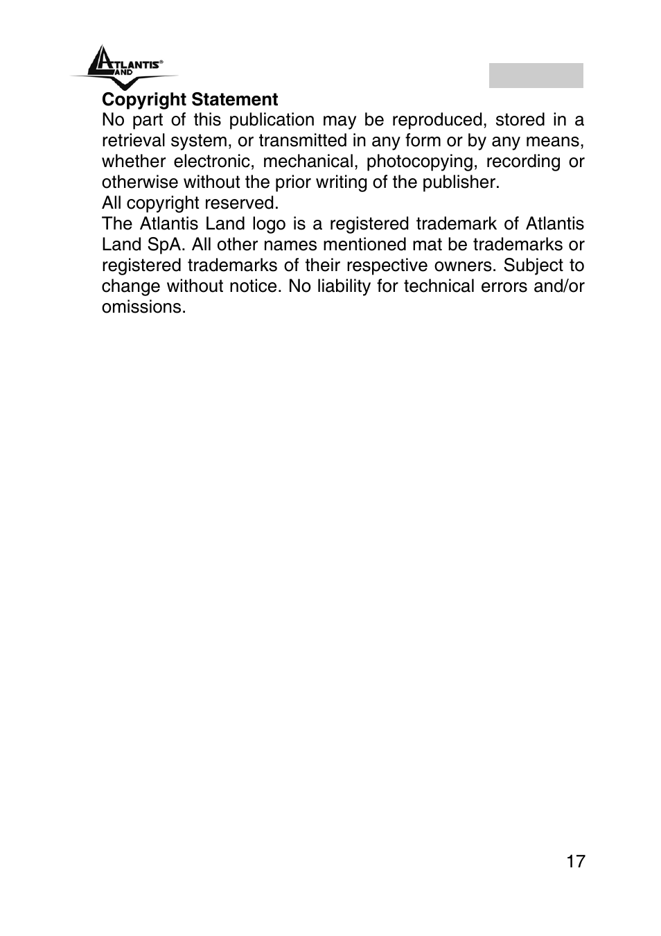 English | Atlantis Land A02-PSU User Manual | Page 16 / 36