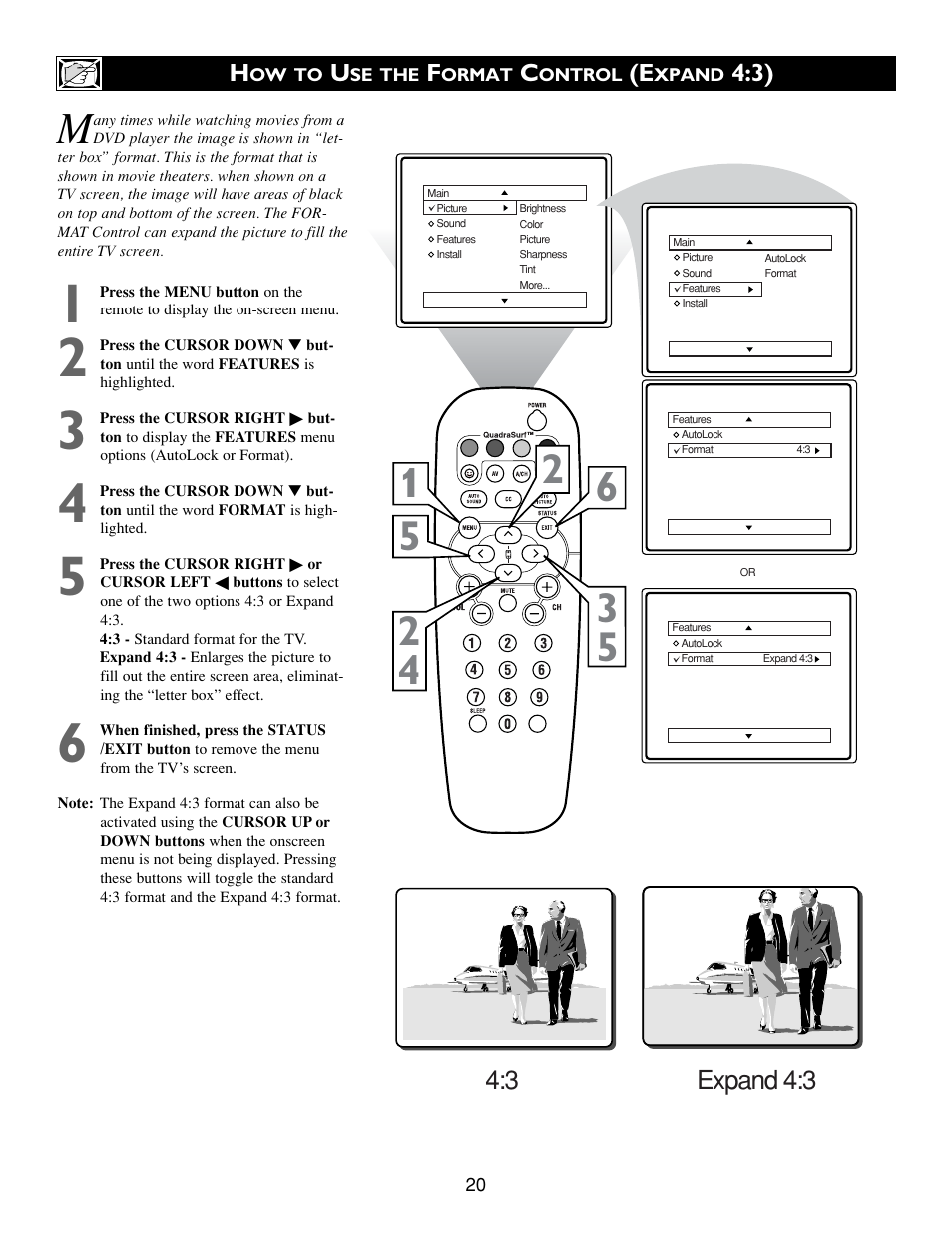 3 expand 4:3 | Philips 25PT533S-17 User Manual | Page 20 / 40