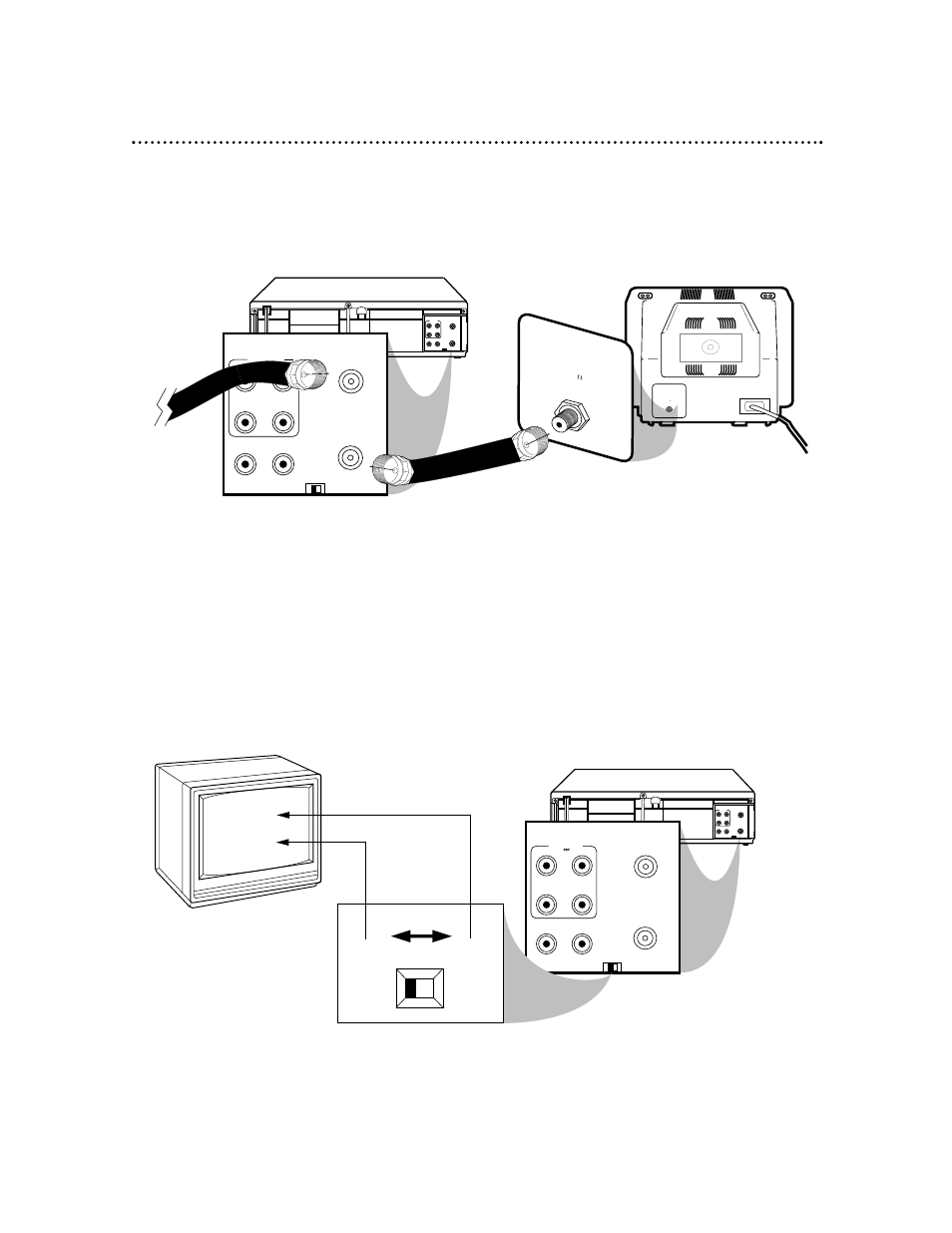 Hookups without a cable box (cont’d) 7, Ch3 ch4, Ch3 / ch4 switch | Plug in the tv and the vcr, Ch 4 or ch 3 | Philips VRX360AT99 User Manual | Page 7 / 56
