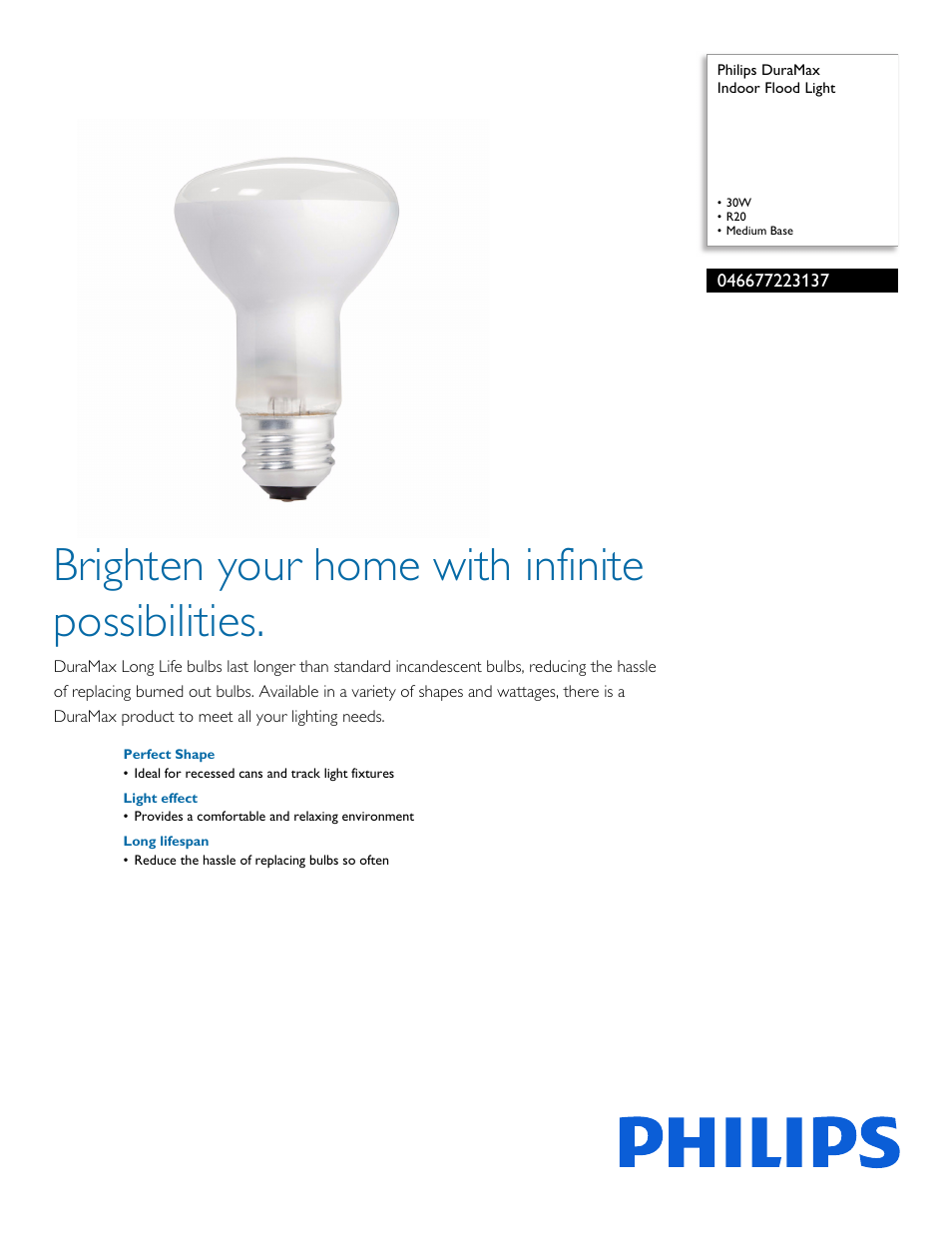 Philips 046677223137 User Manual | 2 pages