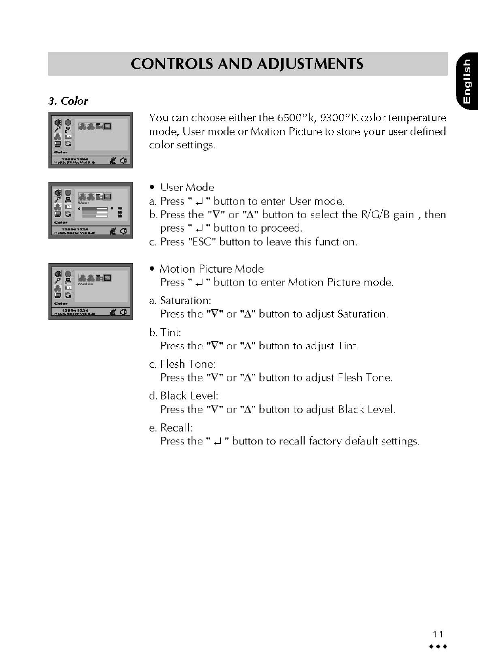 Controls and adjustments | Atlantis Land A05-19BM-F02 User Manual | Page 13 / 23