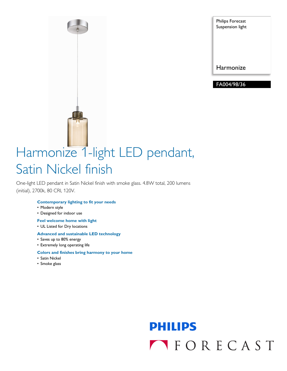 Philips FA0049836 User Manual | 2 pages