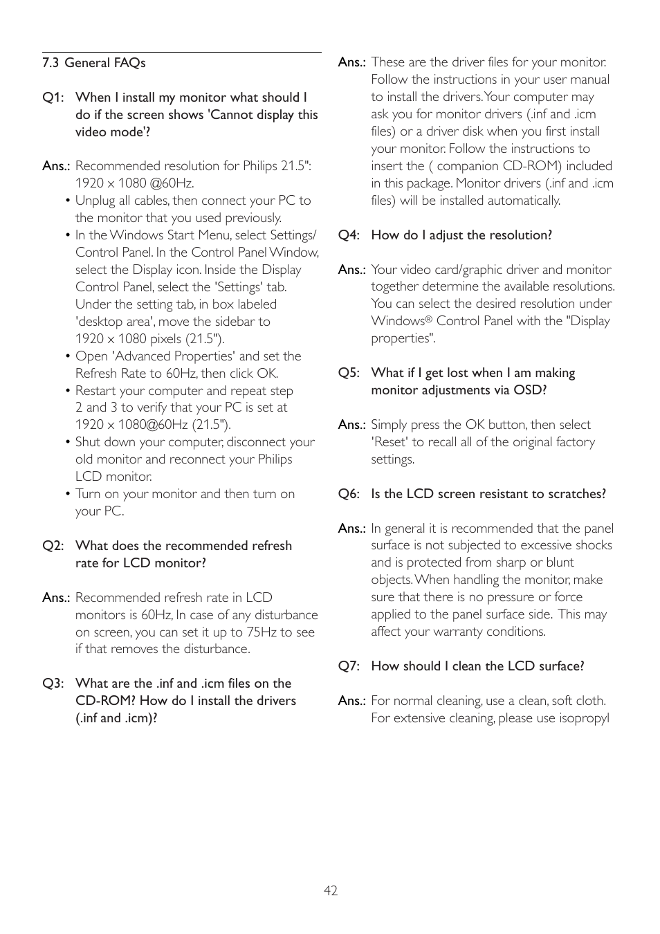 Philips 221V2SB-00 User Manual | Page 44 / 47