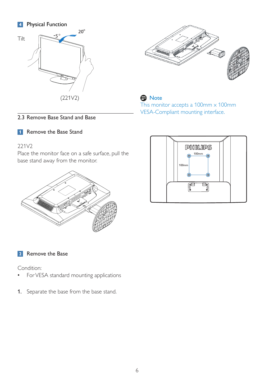Philips 221V2SB-00 User Manual | Page 8 / 47