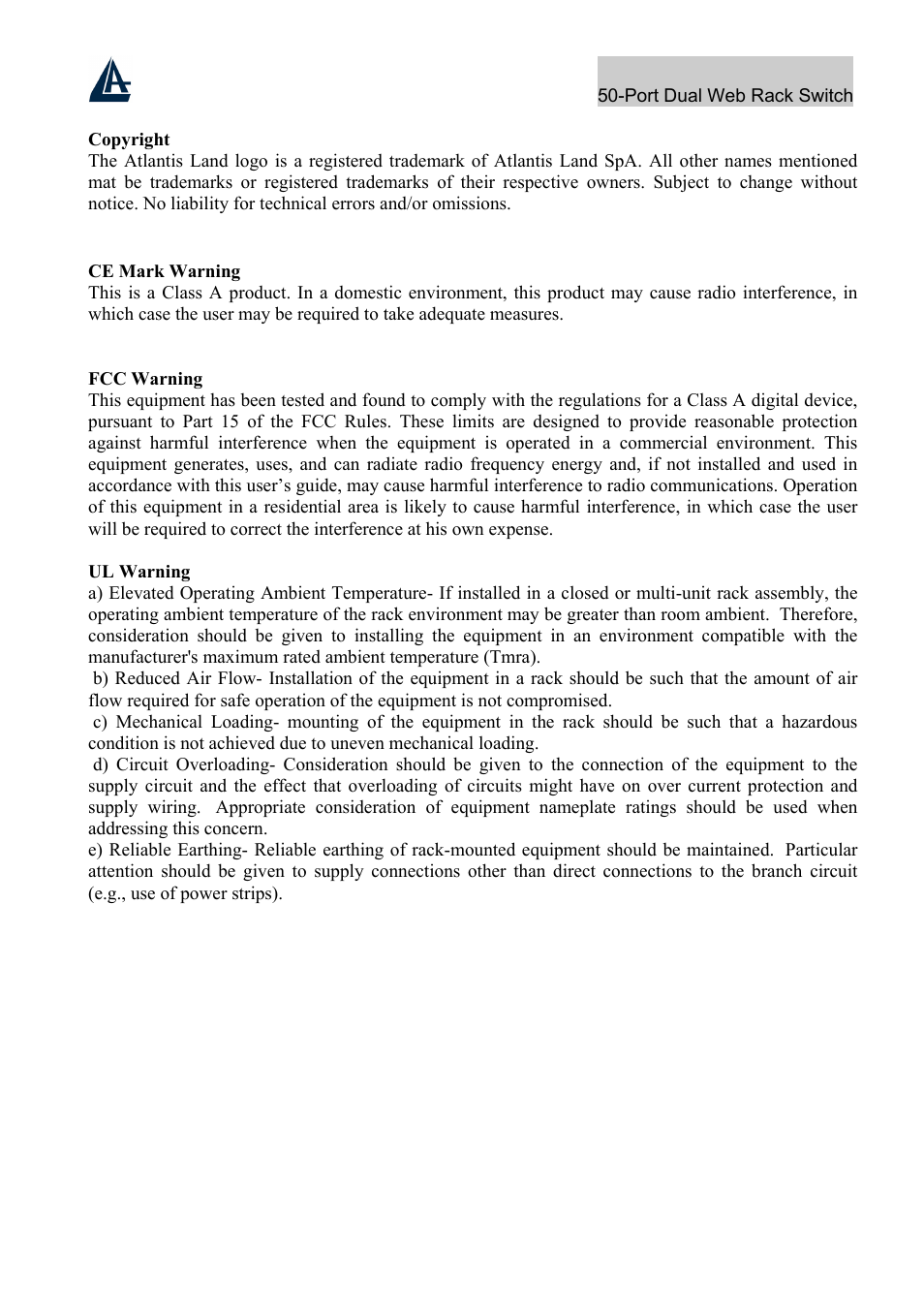 Atlantis Land A02-F48-4G User Manual | Page 3 / 32